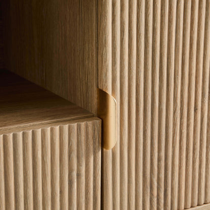 Hattie Large TV Unit for TVs up to 75" - Light Wood - DUSK