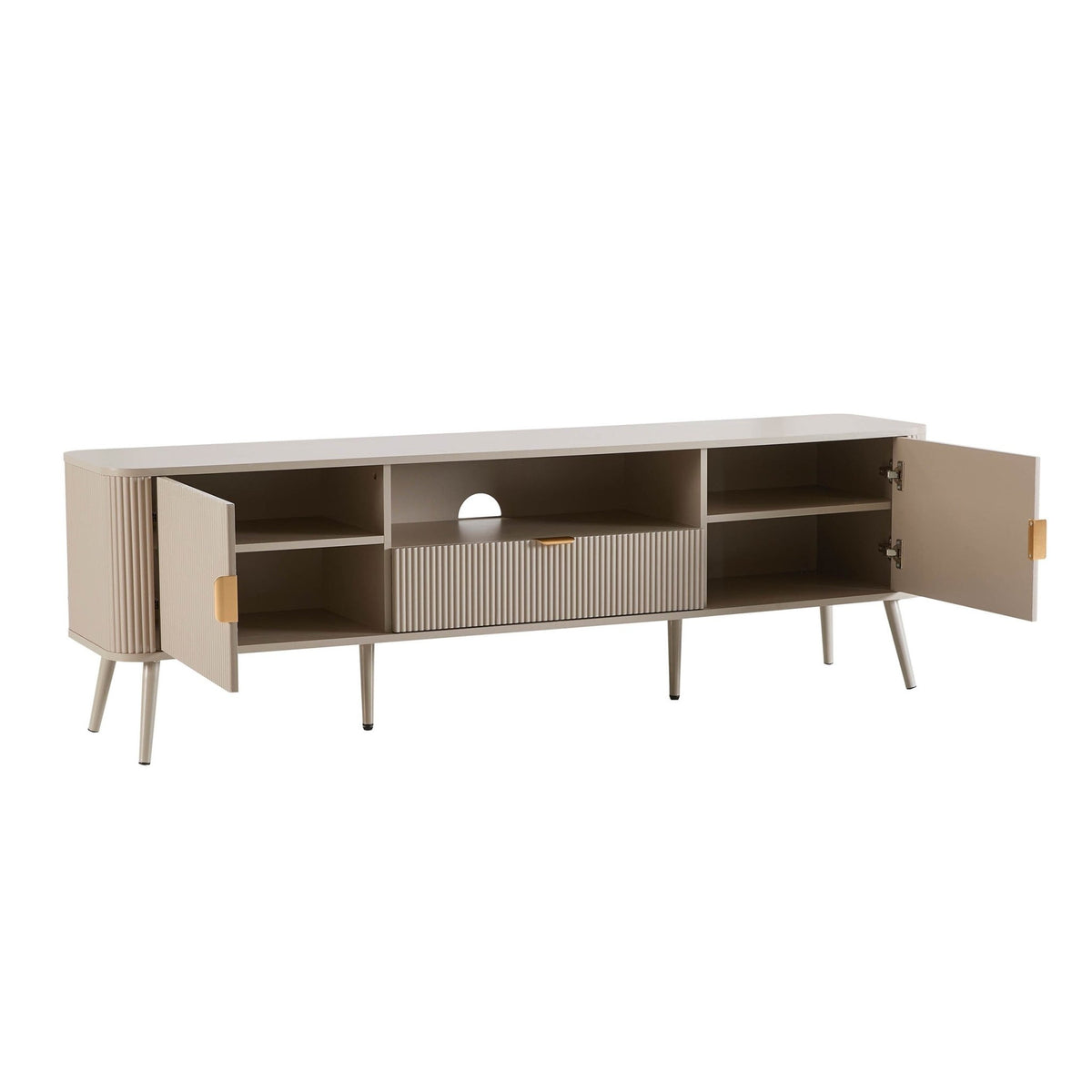 Hattie Large TV Unit for TVs up to 75" - Taupe - DUSK