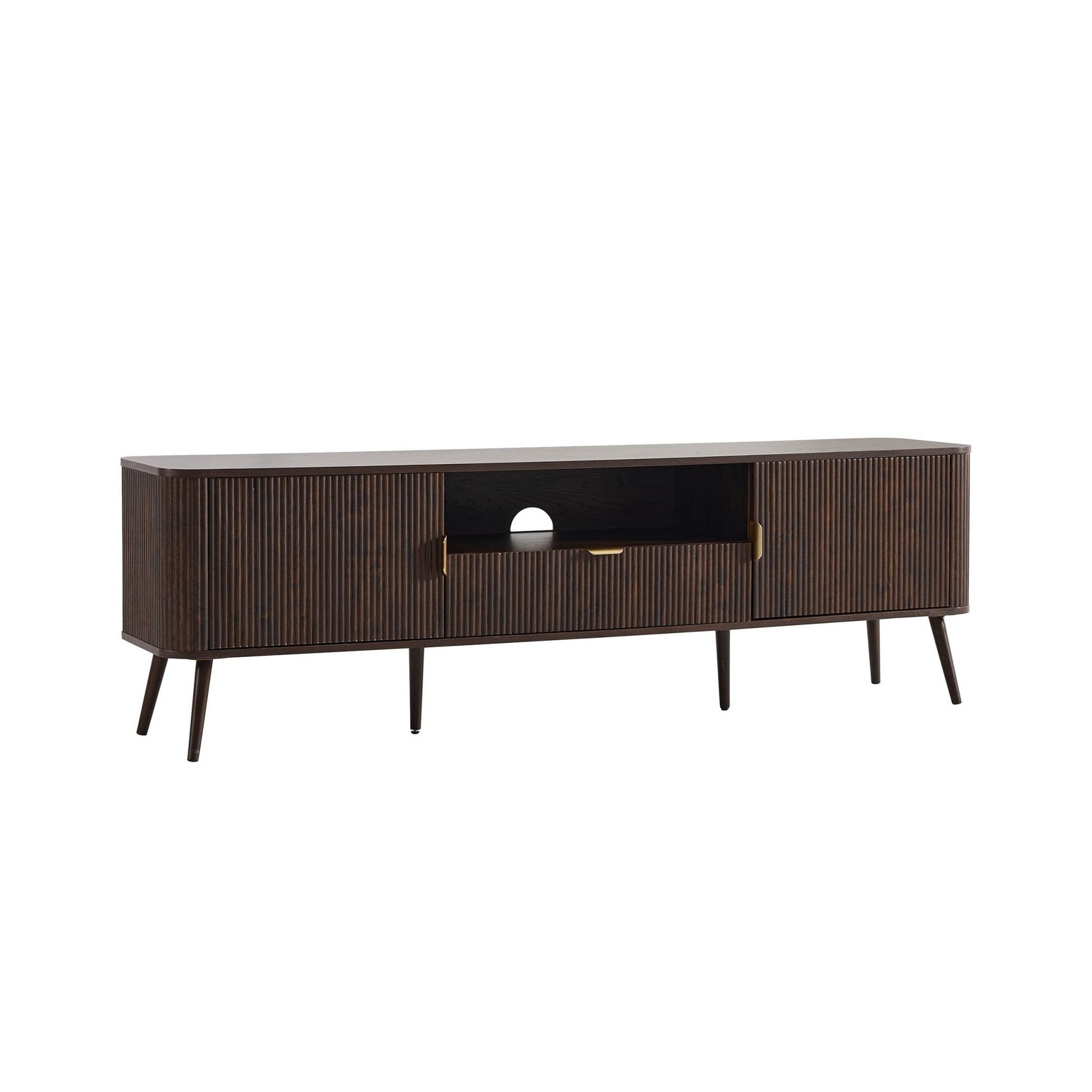 Hattie Large TV Unit for TVs up to 75"- Walnut - DUSK