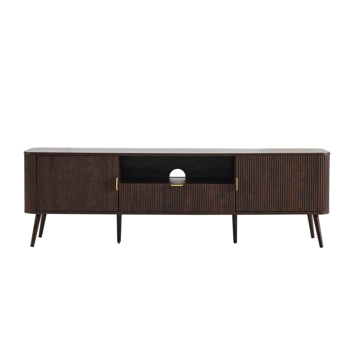 Hattie Large TV Unit for TVs up to 75"- Walnut - DUSK
