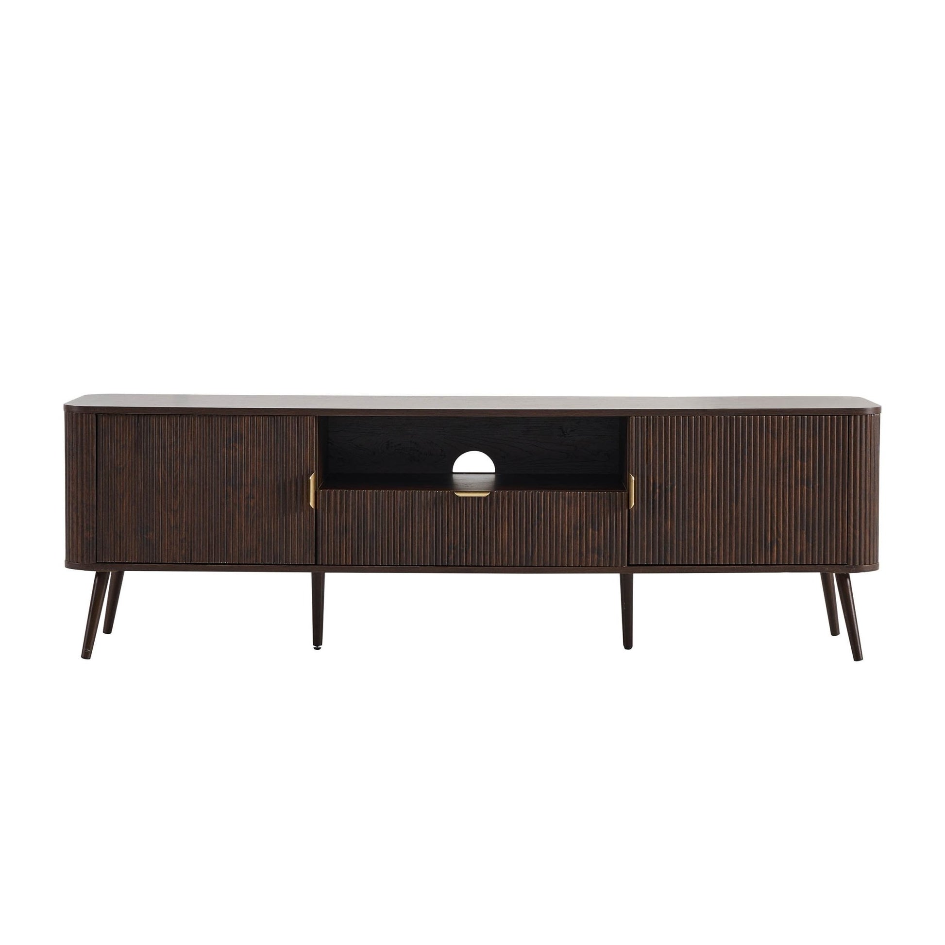 Hattie Large TV Unit for TVs up to 75"- Walnut - DUSK