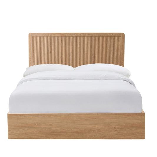 Hattie Ottoman Storage Bed - Light Wood - DUSK