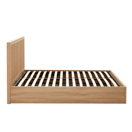 Hattie Ottoman Storage Bed - Light Wood - DUSK