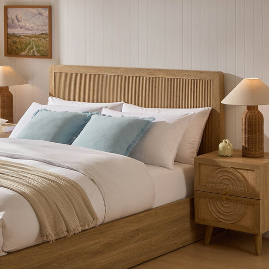 Hattie Ottoman Storage Bed - Light Wood - DUSK