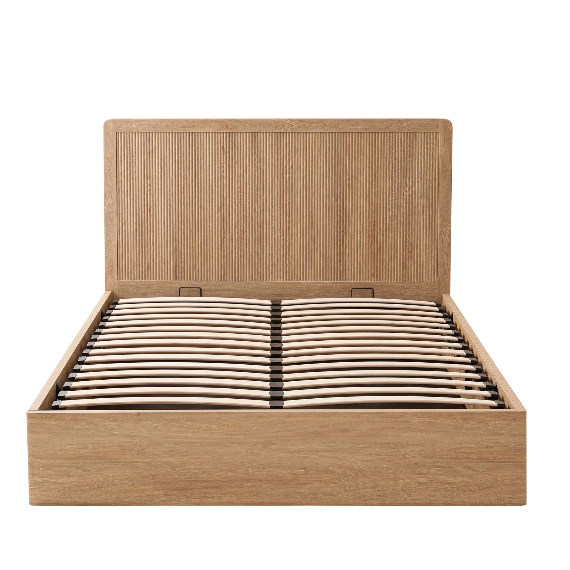 Hattie Ottoman Storage Bed - Light Wood - DUSK