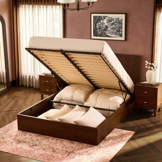 Hattie Ottoman Storage Bed - Wood Walnut - DUSK
