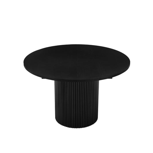 Hattie Oval Extendable 4 - 6 Seater Dining Table - Black - DUSK