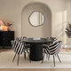 Hattie Oval Extendable 4 - 6 Seater Dining Table - Black - DUSK