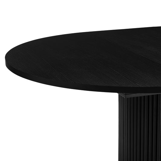 Hattie Oval Extendable 4 - 6 Seater Dining Table - Black - DUSK