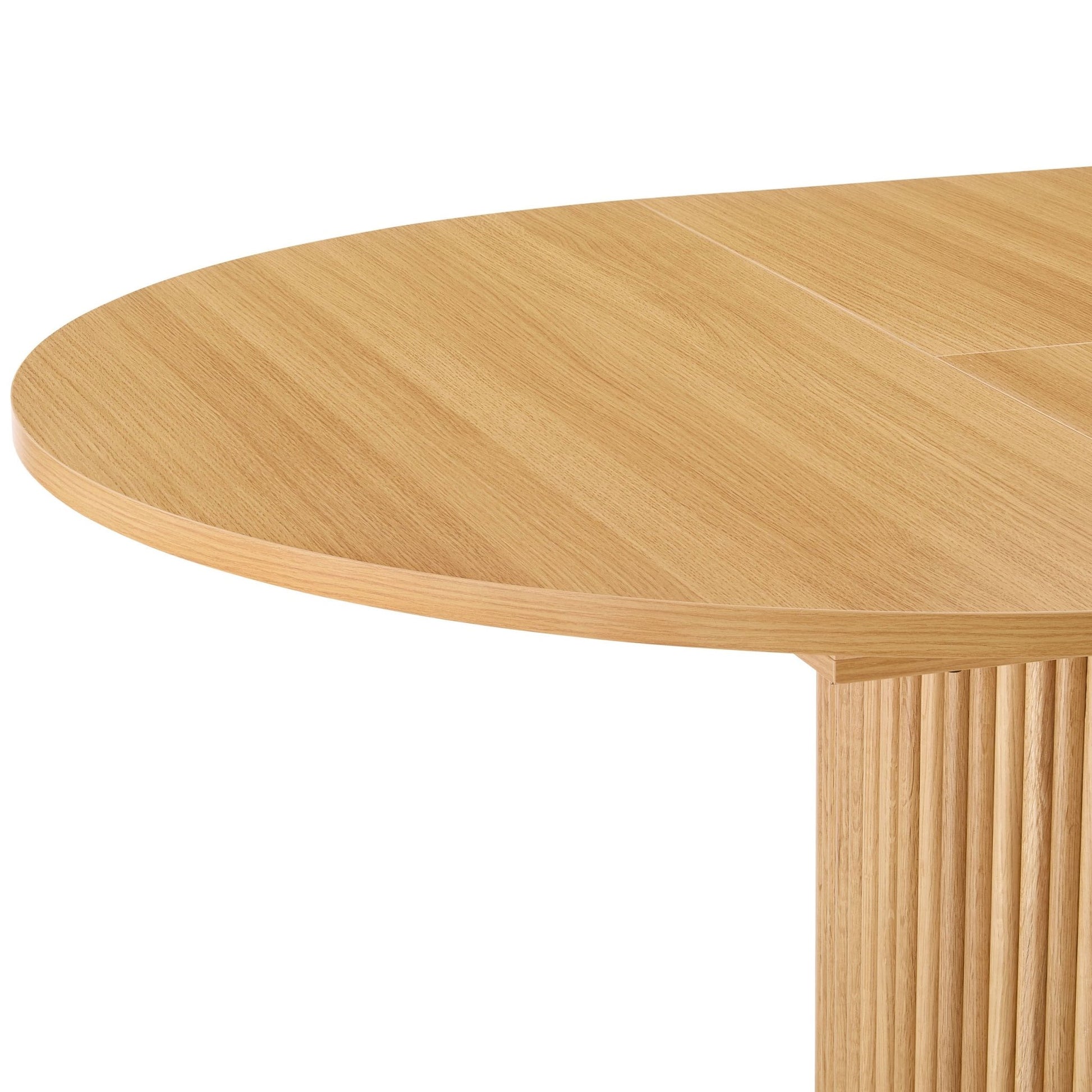 Hattie Oval Extendable 4 - 6 Seater Dining Table - Light Wood - DUSK