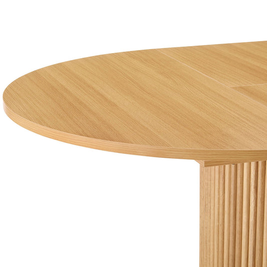 Hattie Oval Extendable 4 - 6 Seater Dining Table - Light Wood - DUSK