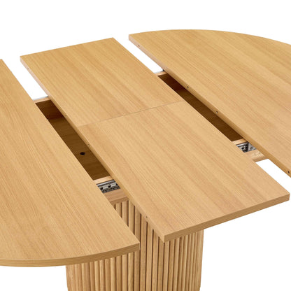 Hattie Oval Extendable 4 - 6 Seater Dining Table - Light Wood - DUSK