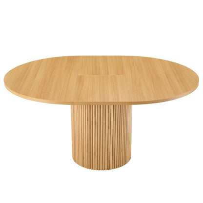 Hattie Oval Extendable 4 - 6 Seater Dining Table - Light Wood - DUSK