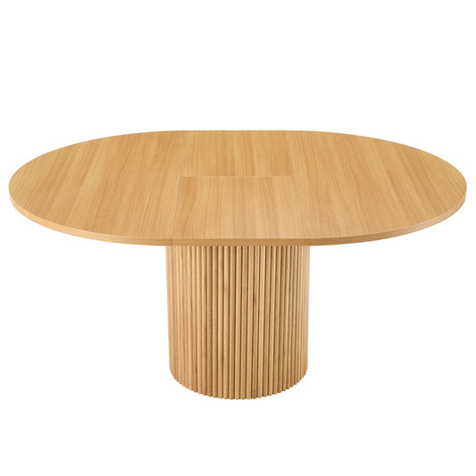 Hattie Oval Extendable 4 - 6 Seater Dining Table - Light Wood - DUSK