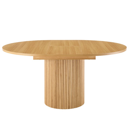 Hattie Oval Extendable 4 - 6 Seater Dining Table - Light Wood - DUSK