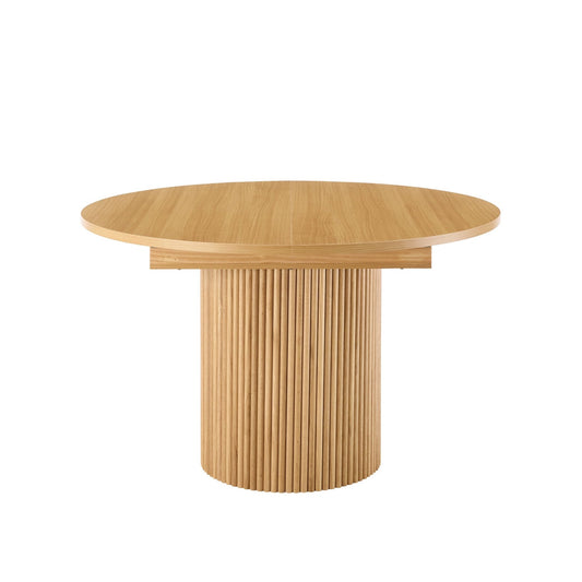 Hattie Oval Extendable 4 - 6 Seater Dining Table - Light Wood - DUSK
