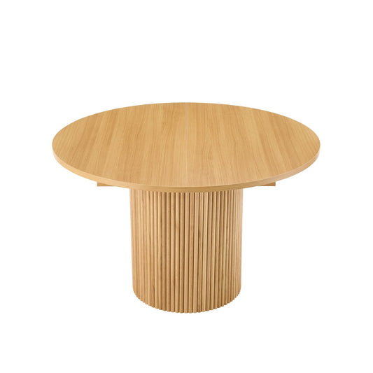 Hattie Oval Extendable 4 - 6 Seater Dining Table - Light Wood - DUSK