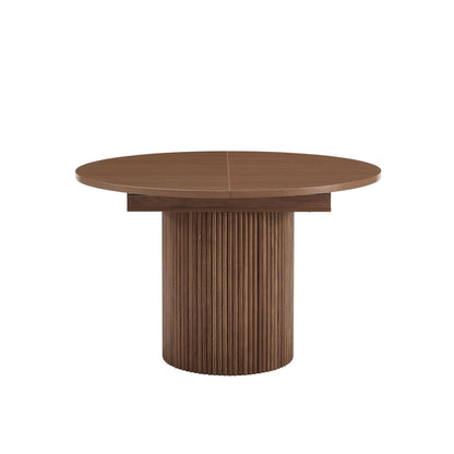 Hattie Oval Extendable 4-6 Seater Dining Table - Mid Wood - DUSK