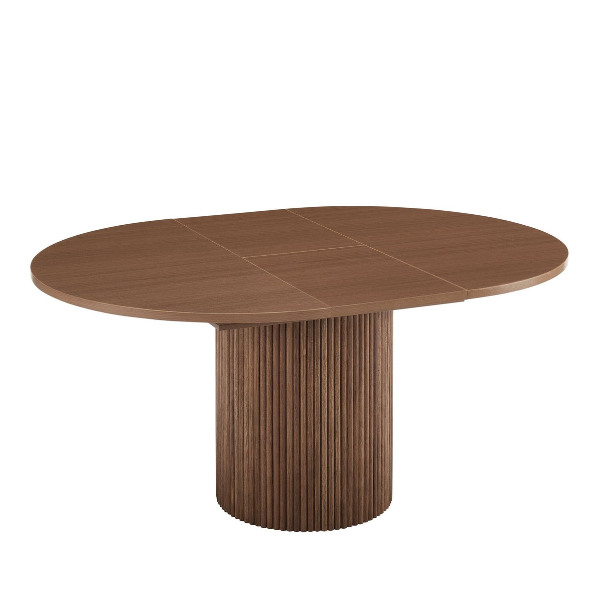 Hattie Oval Extendable 4-6 Seater Dining Table - Mid Wood - DUSK