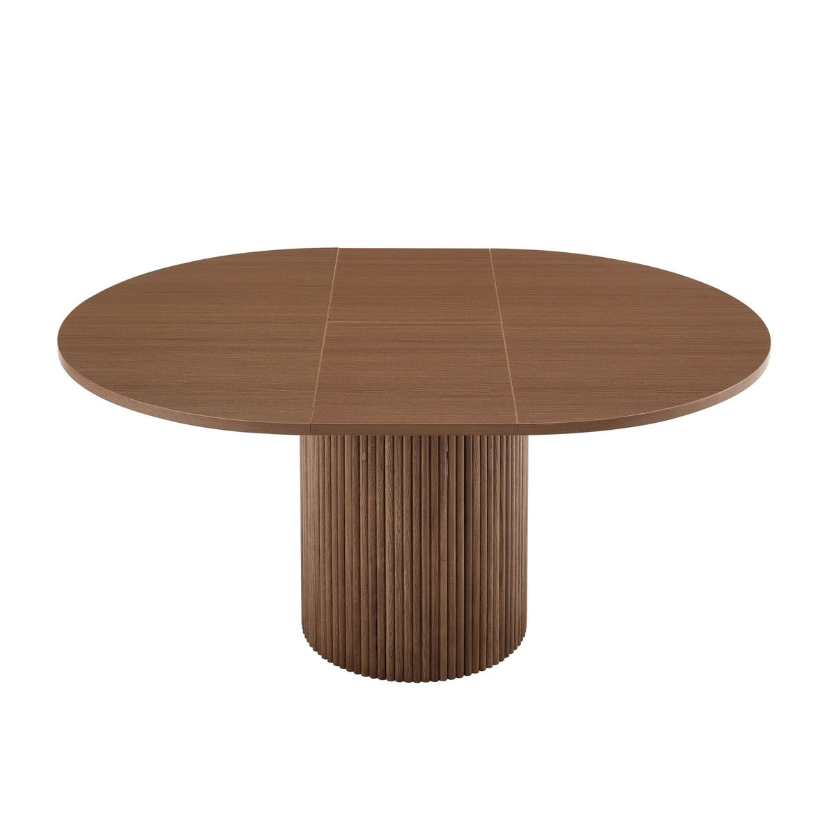 Hattie Oval Extendable 4-6 Seater Dining Table - Mid Wood - DUSK