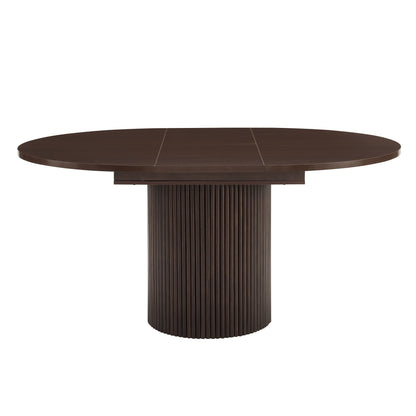 Hattie Oval Extendable 4-6 Seater Dining Table - Walnut - DUSK