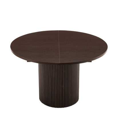 Hattie Oval Extendable 4-6 Seater Dining Table - Walnut - DUSK