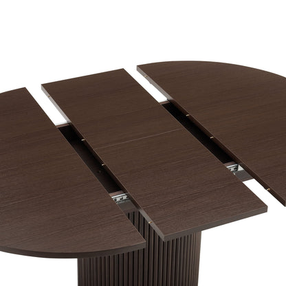 Hattie Oval Extendable 4-6 Seater Dining Table - Walnut - DUSK