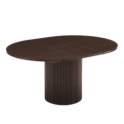 Hattie Oval Extendable 4-6 Seater Dining Table - Walnut - DUSK