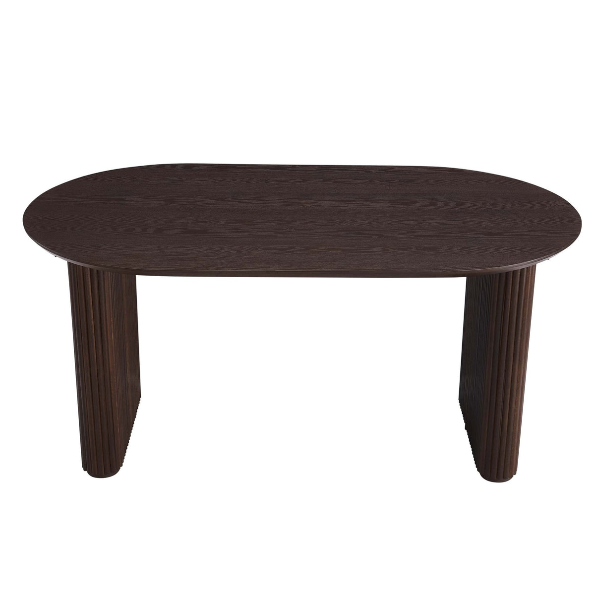 Hattie Panel Oval 4 - 6 Seater Dining Table - Walnut - DUSK