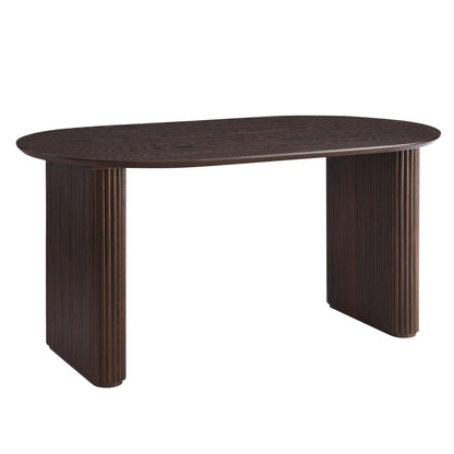 Hattie Panel Oval 4 - 6 Seater Dining Table - Walnut - DUSK