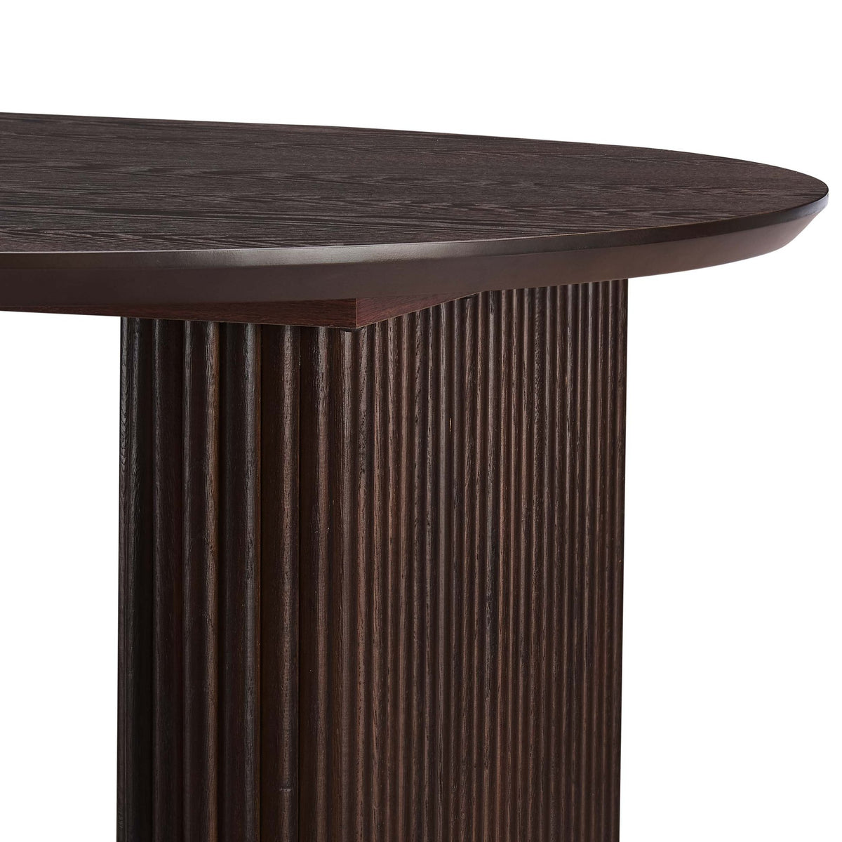 Hattie Panel Oval 4 - 6 Seater Dining Table - Walnut - DUSK