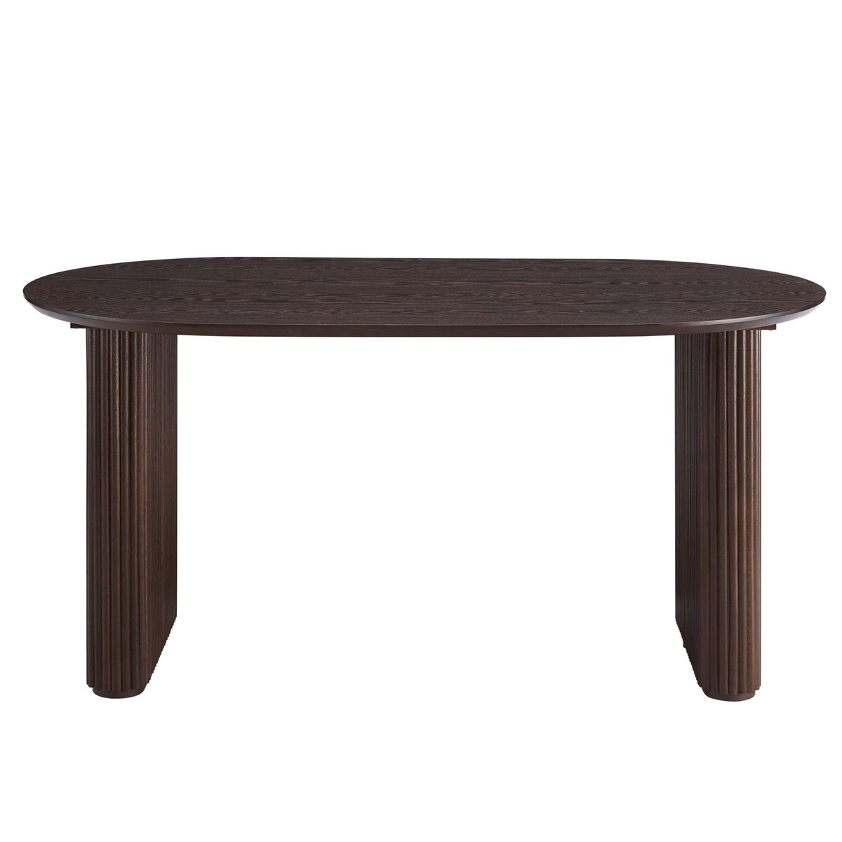 Hattie Panel Oval 4 - 6 Seater Dining Table - Walnut - DUSK
