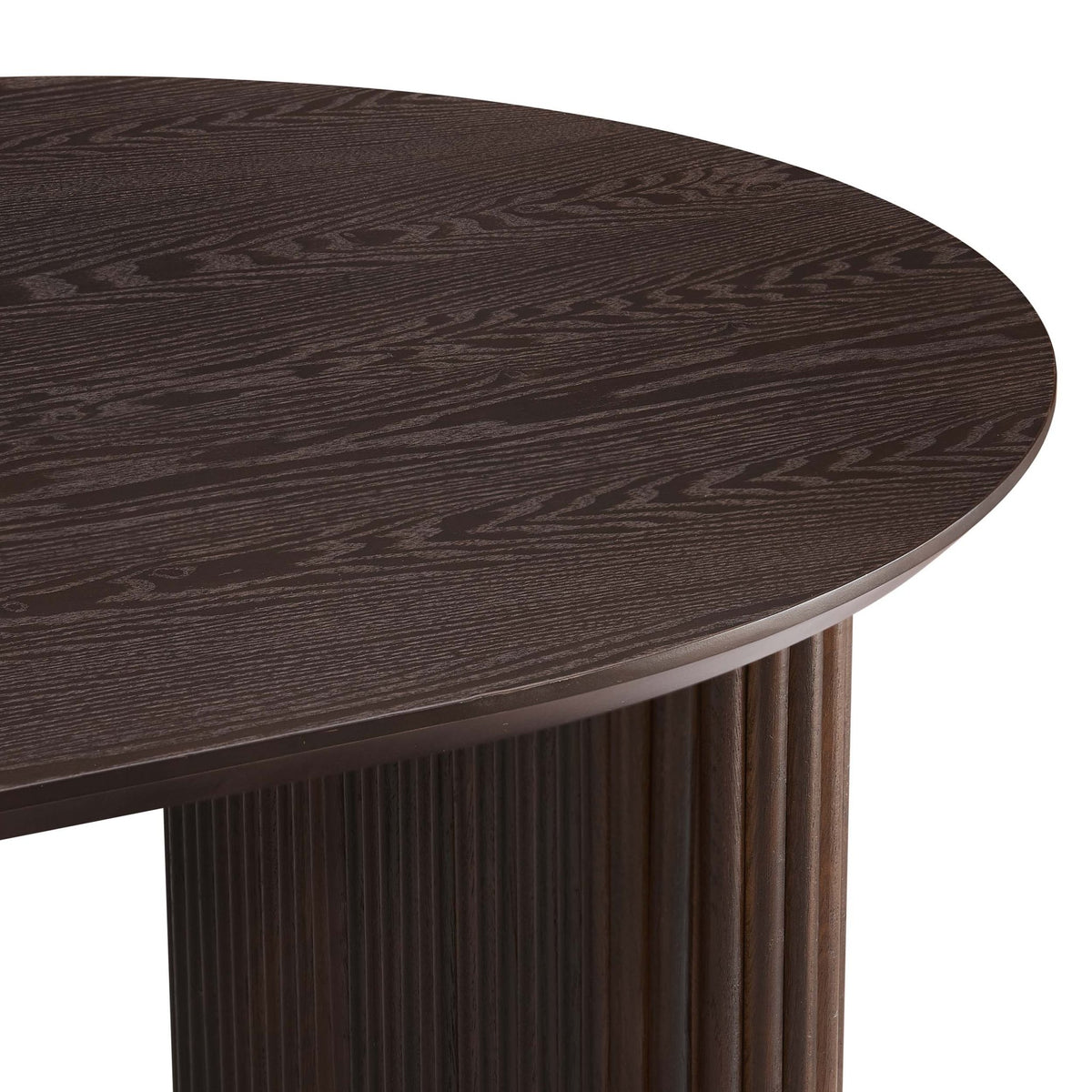 Hattie Panel Oval 4 - 6 Seater Dining Table - Walnut - DUSK