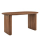 Hattie Panel Oval 4 Seater Dining Table -  Mid Wood - DUSK
