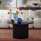 Hattie Round Pedestal Coffee Table - Black - DUSK
