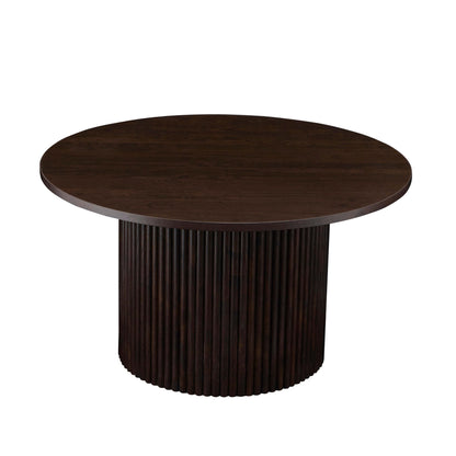 Hattie Round Pedestal Coffee Table - Walnut - DUSK