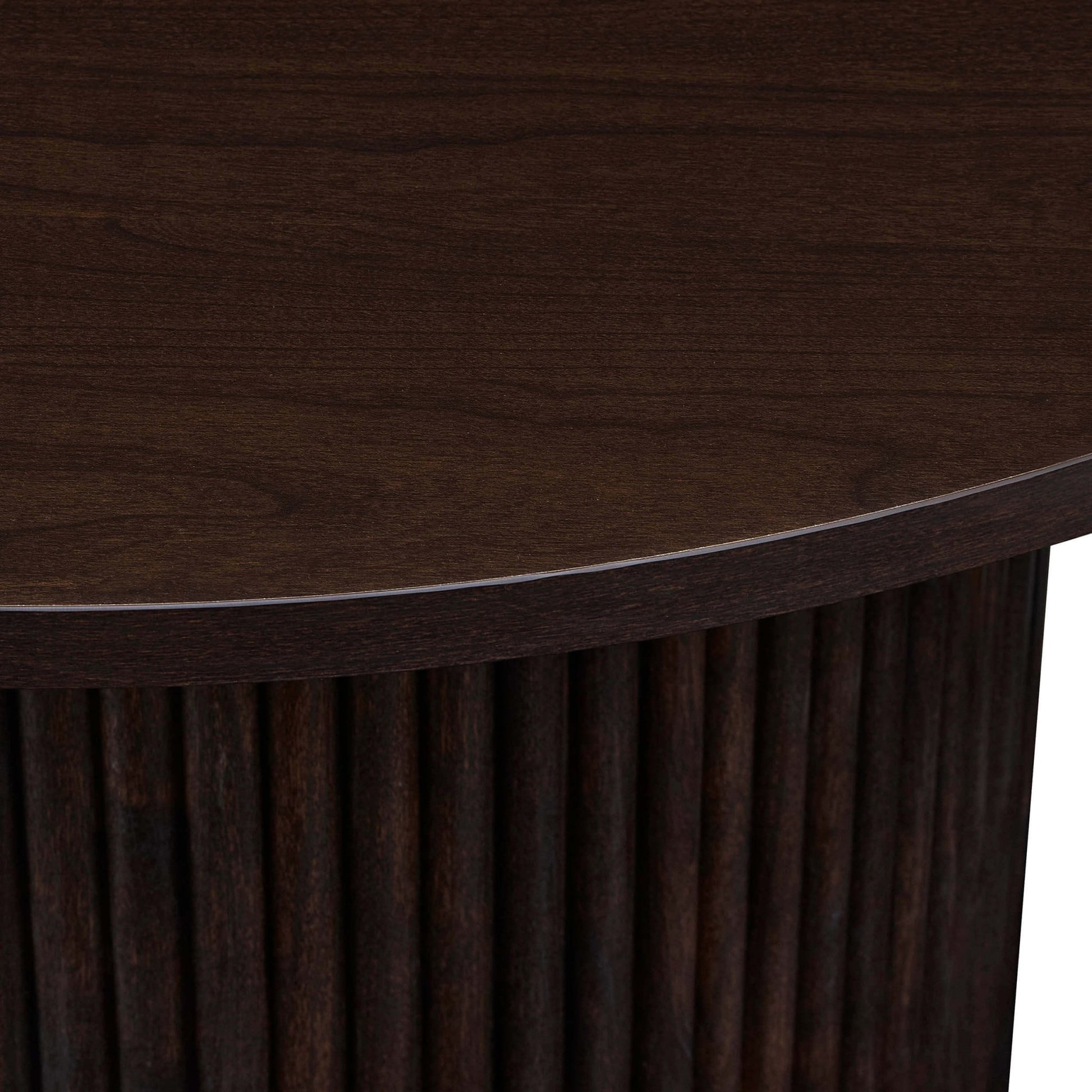 Hattie Round Pedestal Coffee Table - Walnut - DUSK