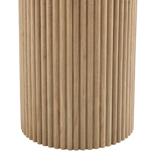 Hattie Round Pedestal Nesting Tables - Light Wood - DUSK