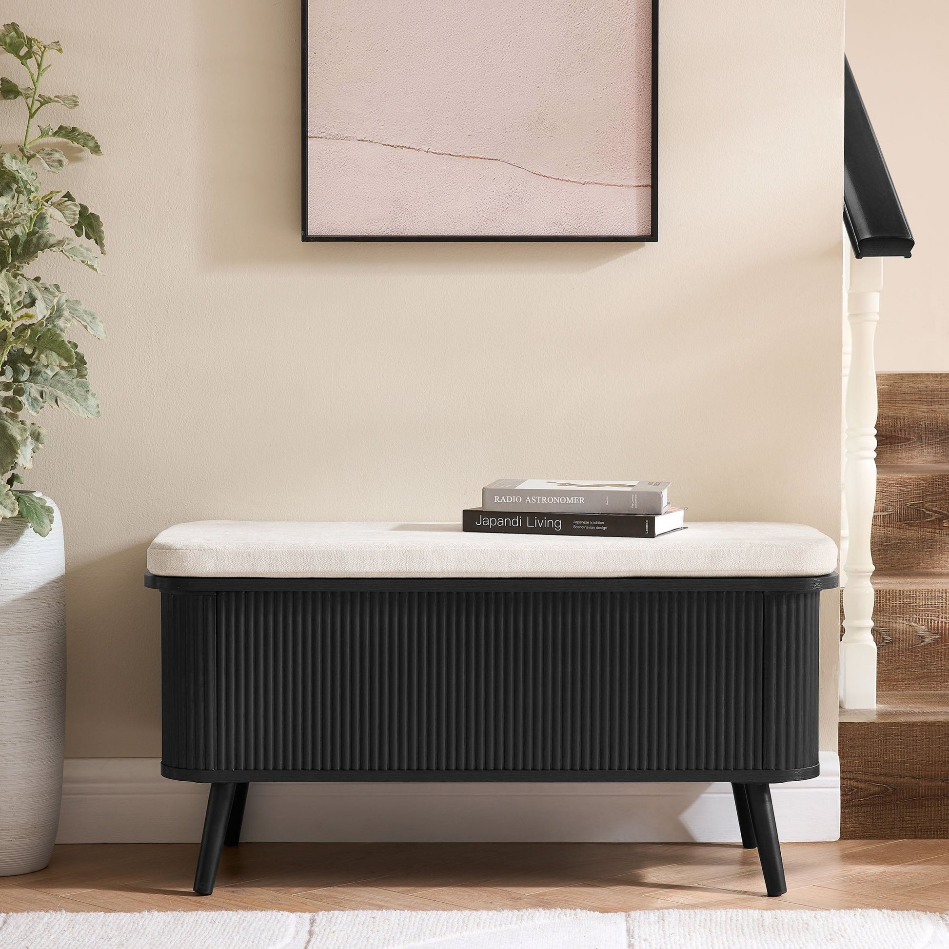 Hattie Seated Storage Bench - Black - DUSK