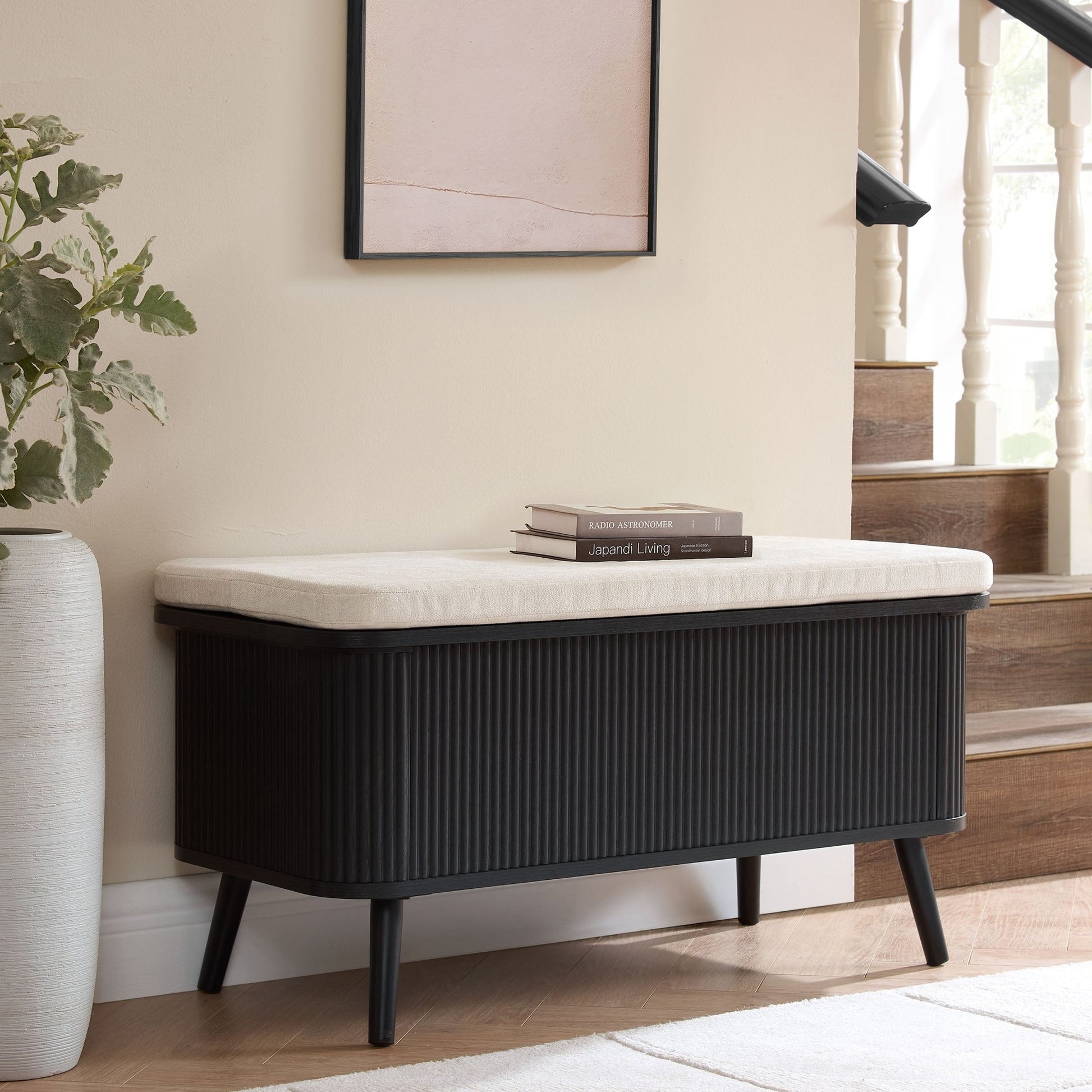 Hattie Seated Storage Bench - Black - DUSK