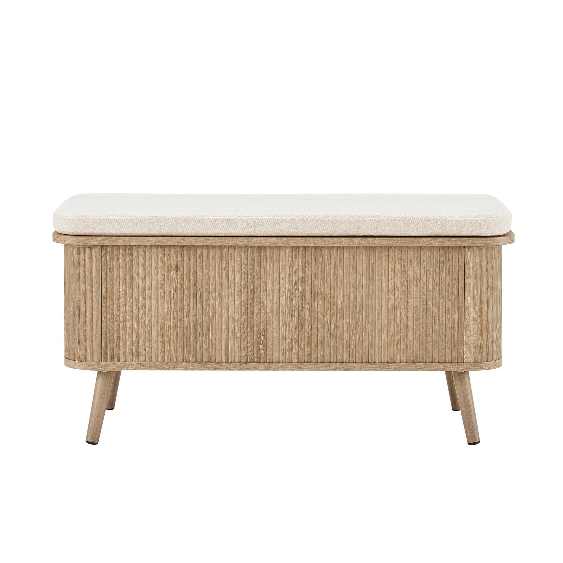 Hattie Seated Storage Bench - Light Wood - DUSK