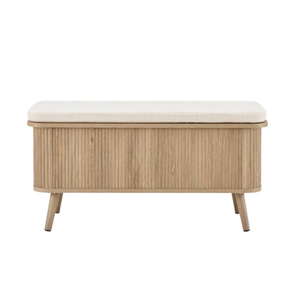 Hattie Seated Storage Bench - Light Wood - DUSK