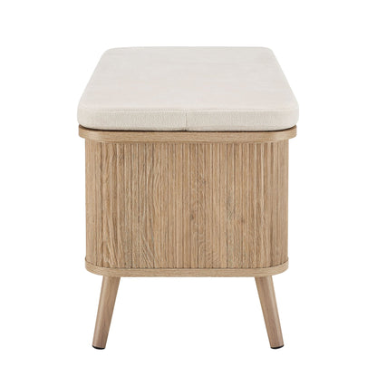 Hattie Seated Storage Bench - Light Wood - DUSK