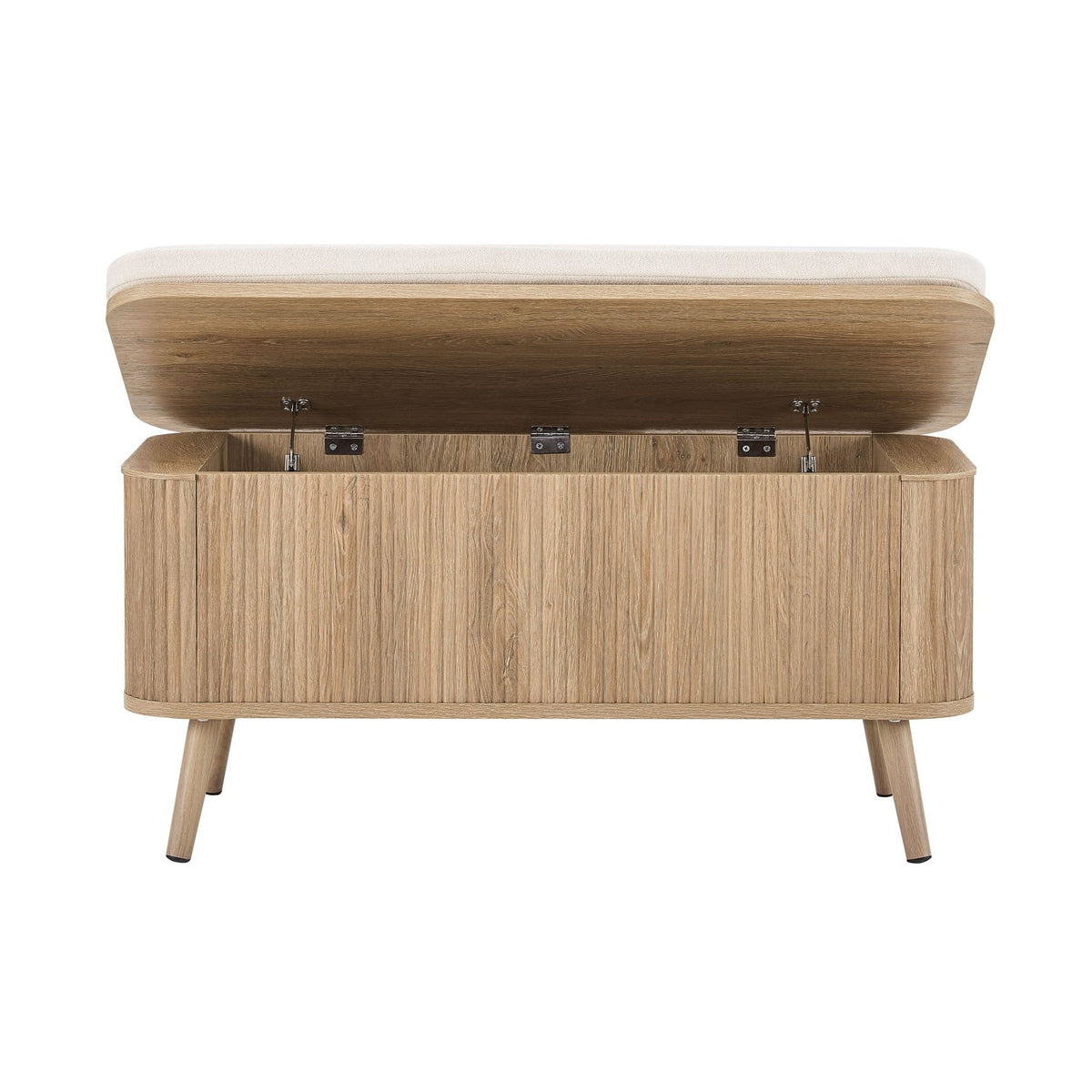 Hattie Seated Storage Bench - Light Wood - DUSK