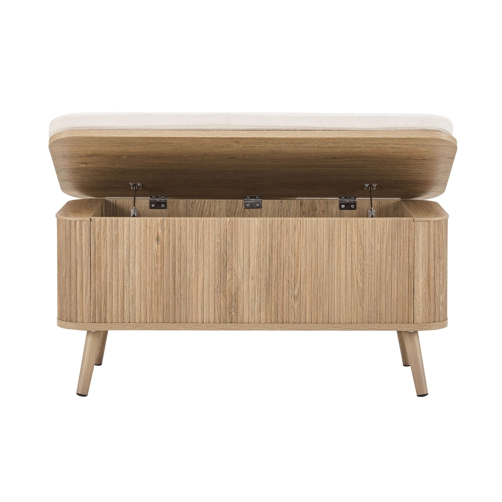 Hattie Seated Storage Bench - Light Wood - DUSK