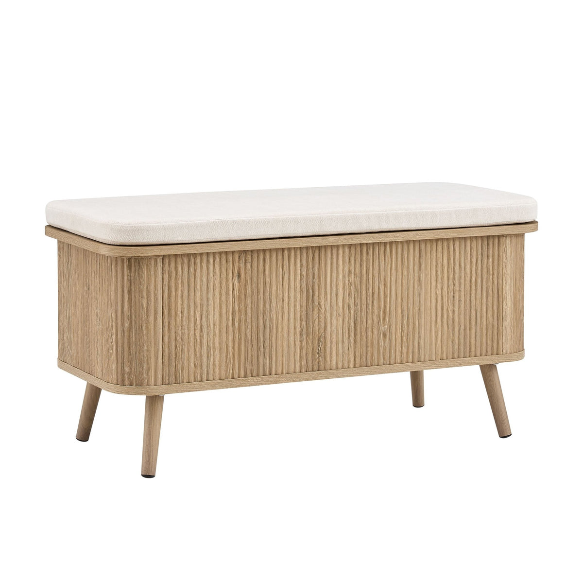 Hattie Seated Storage Bench - Light Wood - DUSK