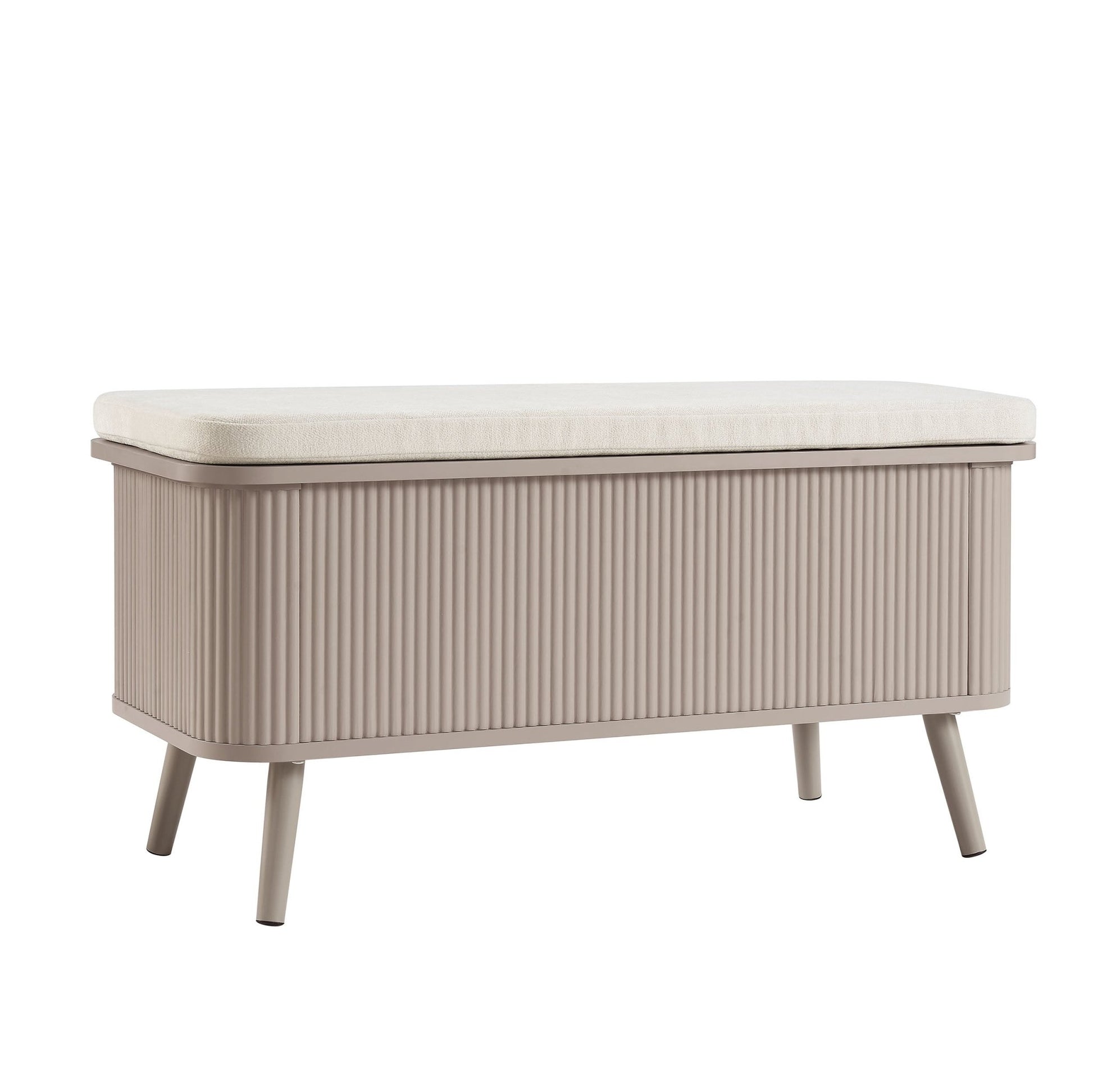 Hattie Seated Storage Bench - Taupe - DUSK