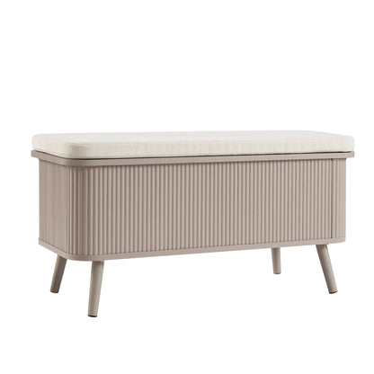 Hattie Seated Storage Bench - Taupe - DUSK