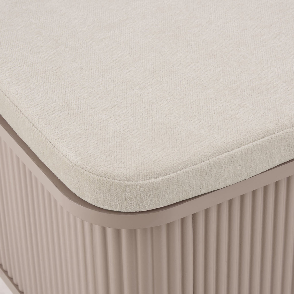 Hattie Seated Storage Bench - Taupe - DUSK