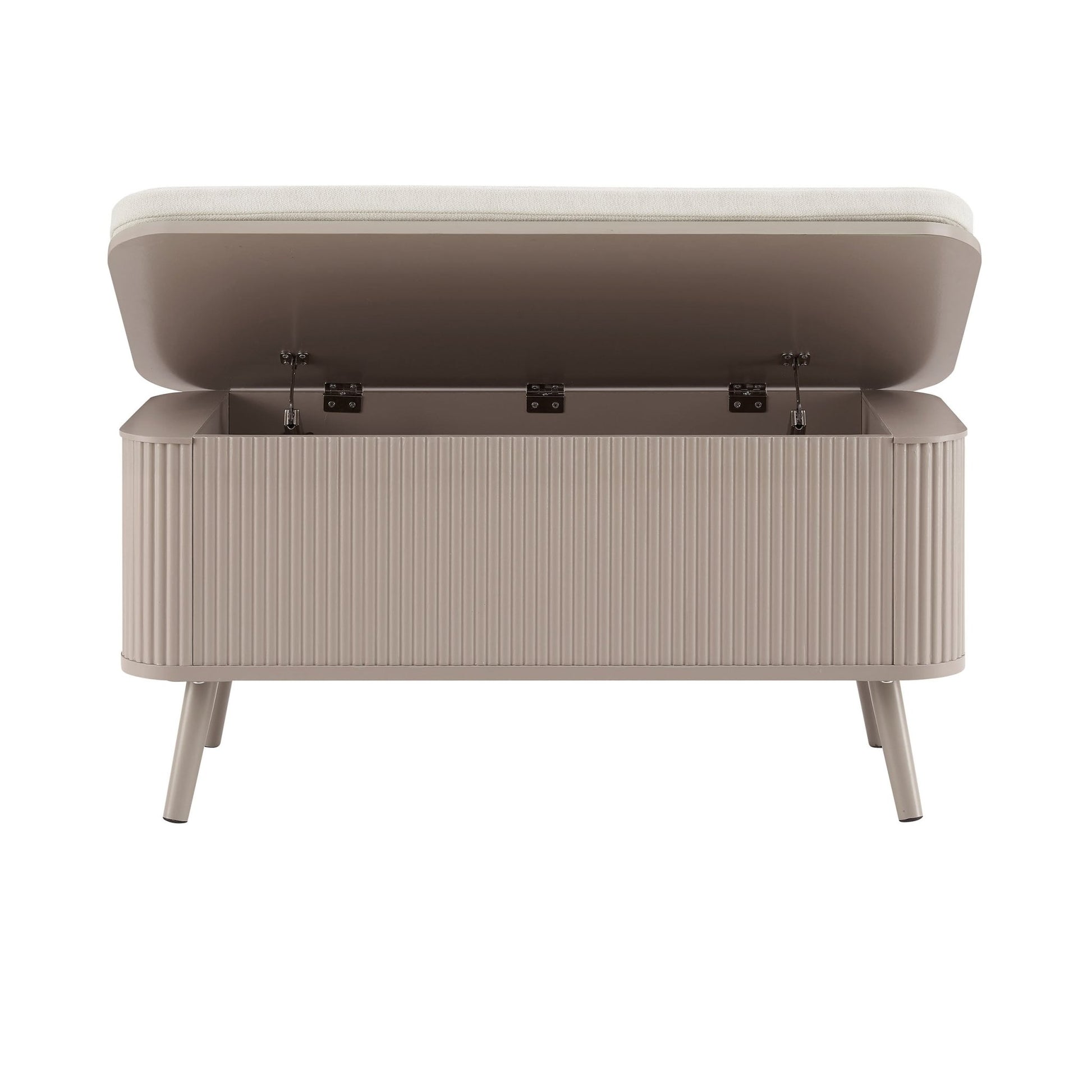 Hattie Seated Storage Bench - Taupe - DUSK